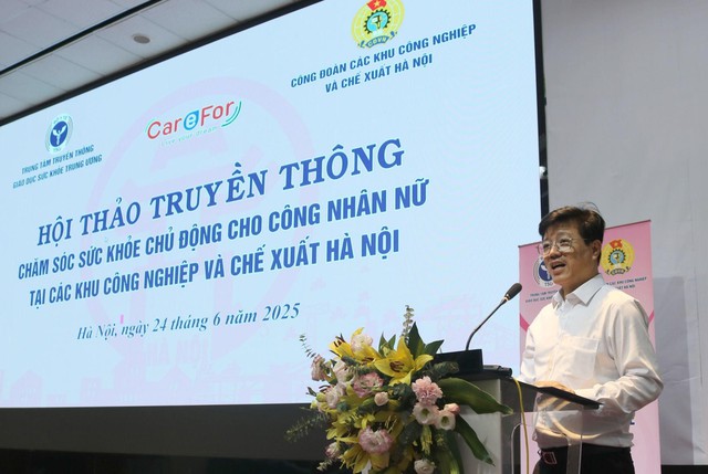 Hội thảo nâng cao nhận thức chăm sóc sức khỏe chủ động cho 200 công nhân nữ- Ảnh 1.