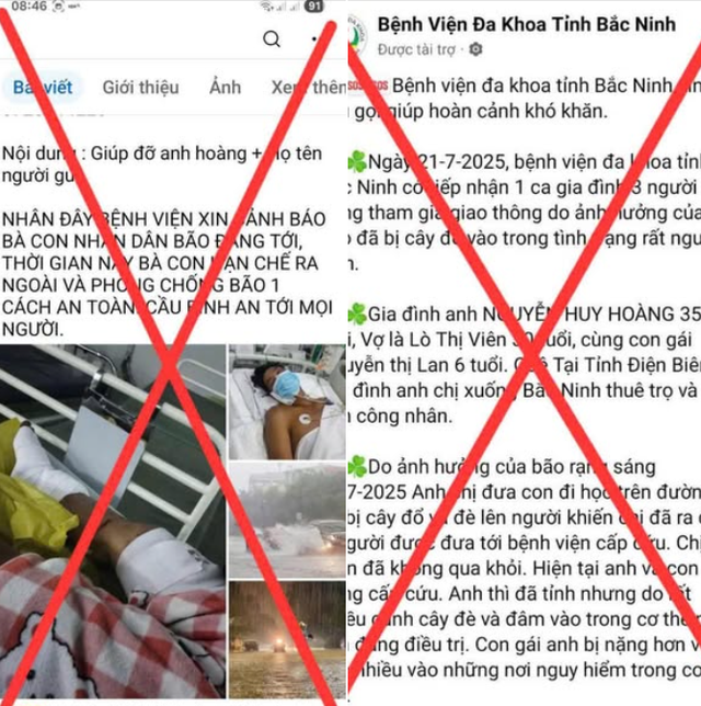 Giả mạo Bệnh viện Đa khoa Bắc Ninh kêu gọi từ thiện cho nạn nhân trong mưa bão- Ảnh 1. Giả mạo Bệnh viện Đa khoa Bắc Ninh kêu gọi từ thiện cho nạn nhân trong mưa bão- Ảnh 1.