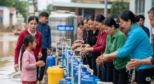 Cảnh báo bệnh thương hàn bùng phát sau mưa lũ- Ảnh 1.