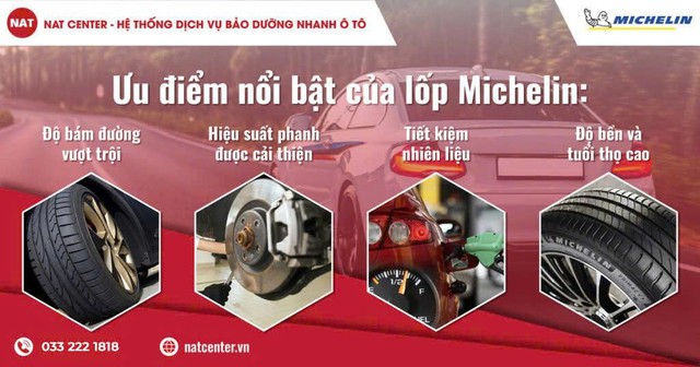 Có nên thay lốp Michelin cho xe ô tô chạy dịch vụ- Ảnh 1. Có nên thay lốp Michelin cho xe ô tô chạy dịch vụ- Ảnh 1.