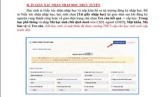 Hôm nay, thí sinh lớp 10 bắt đầu xác nhận nhập học trực tuyến và trực tiếp- Ảnh 6. Hôm nay, thí sinh lớp 10 bắt đầu xác nhận nhập học trực tuyến và trực tiếp- Ảnh 6.