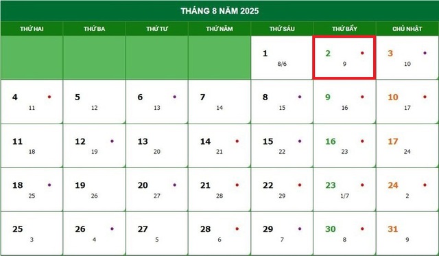 Lịch âm 2/8 - Âm lịch hôm nay 2/8 - Lịch vạn niên ngày 2/8/2025- Ảnh 1. Lịch âm 2/8 - Âm lịch hôm nay 2/8 - Lịch vạn niên ngày 2/8/2025- Ảnh 1.