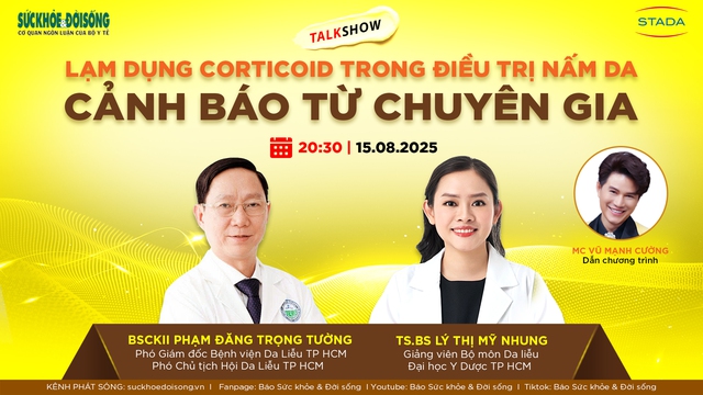 Truyền hình trực tuyến: 'Lạm dụng Corticoid trong điều trị nấm da - cảnh báo từ chuyên gia'- Ảnh 1. Truyền hình trực tuyến: 'Lạm dụng Corticoid trong điều trị nấm da - cảnh báo từ chuyên gia'- Ảnh 1.