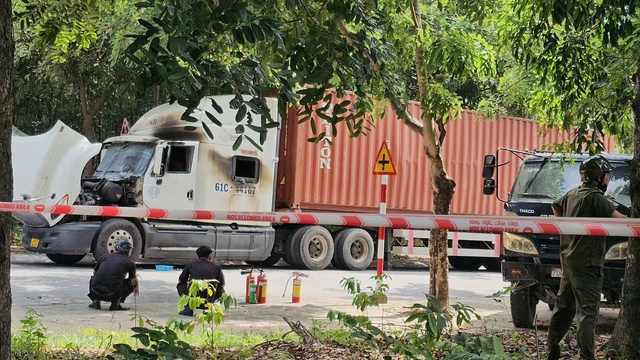 Người đàn ông đâm đôi nam nữ rồi tự thiêu trên xe container- Ảnh 2.