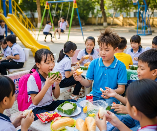 Học sinh có được mang đồ ăn vào trường?- Ảnh 1.