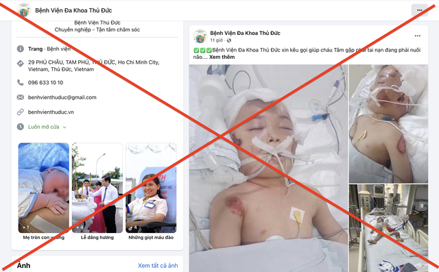 Cảnh báo fanpage giả mạo bệnh viện kêu gọi từ thiện- Ảnh 2.