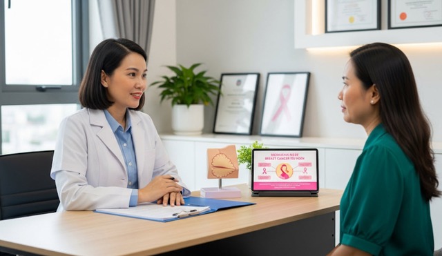 Ung thư biểu mô tuyến vú dạng nhầy hiếm gặp nhưng nguy hiểm, cần phát hiện sớm- Ảnh 2. Ung thư biểu mô tuyến vú dạng nhầy hiếm gặp nhưng nguy hiểm, cần phát hiện sớm- Ảnh 2.