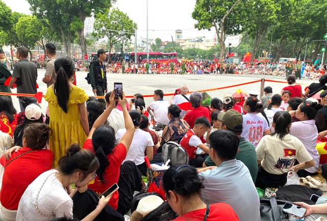 Hình ảnh mới nhất về các khối diễu binh, diễu hành tập kết vào vị trí trước giờ tổng hợp luyện- Ảnh 11.