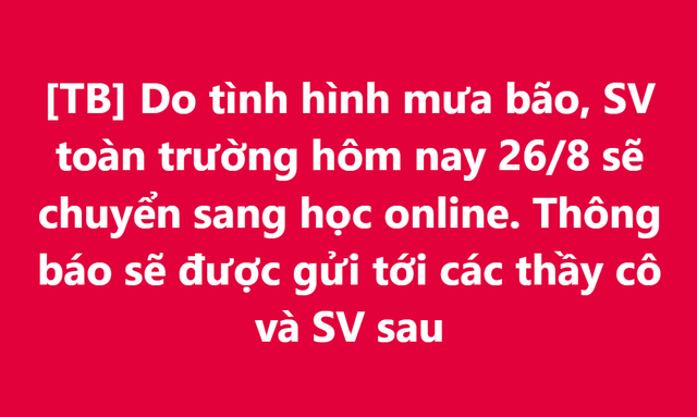 Hàng loạt trường học chuyển phương án dạy học vì hoàn lưu bão số 5- Ảnh 1.