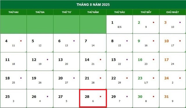 Lịch âm 28/8 - Âm lịch hôm nay 28/8 - Lịch vạn niên ngày 28/8/2025- Ảnh 1. Lịch âm 28/8 - Âm lịch hôm nay 28/8 - Lịch vạn niên ngày 28/8/2025- Ảnh 1.