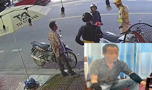 Bắt giam người đàn ông hành hung CSGT khi kiểm tra nồng độ cồn- Ảnh 1.