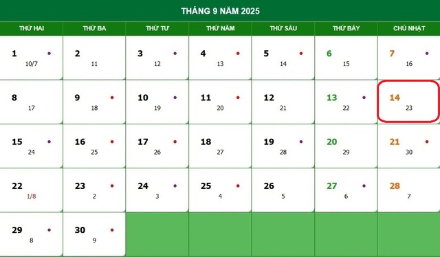 Lịch âm 14/9 - Âm lịch hôm nay 14/9 - Lịch vạn niên ngày 14/9/2025- Ảnh 1. Lịch âm 14/9 - Âm lịch hôm nay 14/9 - Lịch vạn niên ngày 14/9/2025- Ảnh 1.