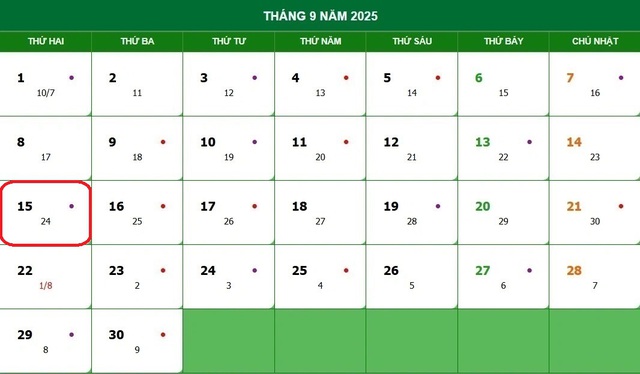 Lịch âm 15/9 - Âm lịch hôm nay 15/9 - Lịch vạn niên ngày 15/9/2025- Ảnh 1. Lịch âm 15/9 - Âm lịch hôm nay 15/9 - Lịch vạn niên ngày 15/9/2025- Ảnh 1.