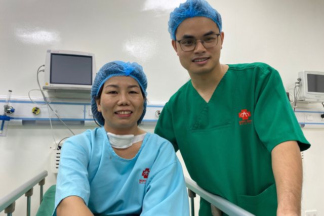 Kỹ thuật bơm tách nước trong đốt sóng cao tần RFA u tuyến giáp- Ảnh 1.