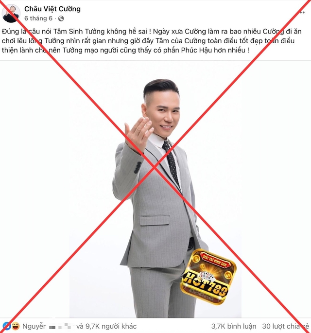 Fanpage 'Châu Việt Cường' quảng cáo web cá độ, cờ bạc- Ảnh 3.