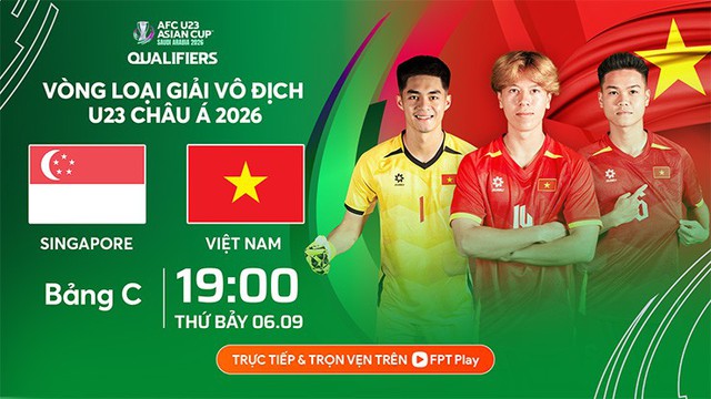 Xem trực tiếp đội tuyển U23 Việt Nam đấu U23 Singapore ở đâu, kênh nào tối 6/9?- Ảnh 1.