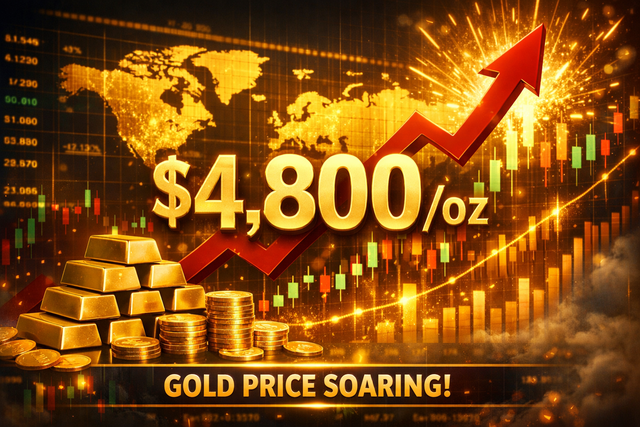 Giá vàng thế giới vượt 4.800 USD, đạt đỉnh mới- Ảnh 1.