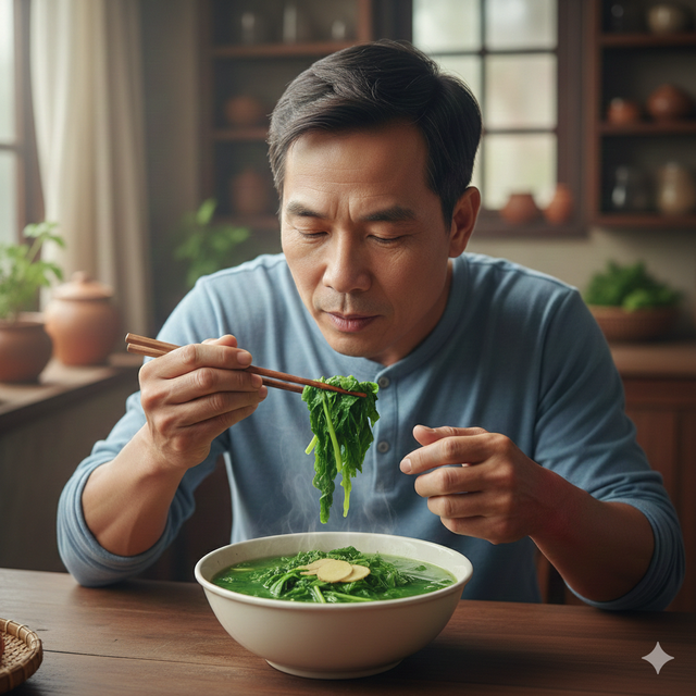 Tại sao rau cải bẹ xanh là thực phẩm hàng đầu giúp đào thải axit uric cho người bệnh gút?- Ảnh 1.