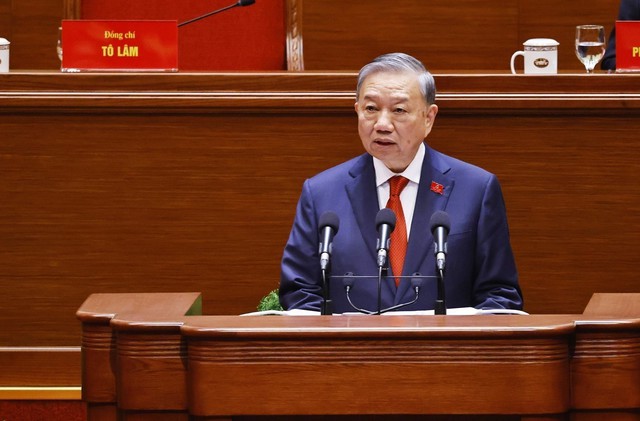 Toàn văn phát biểu của Tổng Bí thư Tô Lâm bế mạc Đại hội Đảng lần thứ XIV- Ảnh 1. Toàn văn phát biểu của Tổng Bí thư Tô Lâm bế mạc Đại hội Đảng lần thứ XIV- Ảnh 1.