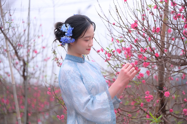 Sắc Xuân tràn ngập, giới trẻ rủ nhau đi chụp ảnh Tết 2026 sớm- Ảnh 1. Sắc Xuân tràn ngập, giới trẻ rủ nhau đi chụp ảnh Tết 2026 sớm- Ảnh 1.