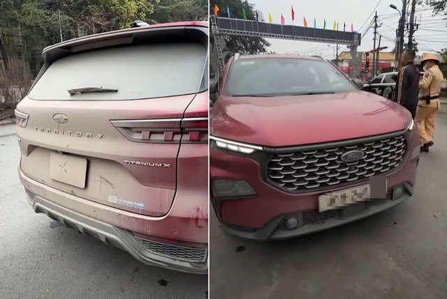Tài xế ô tô có bùn đất che kín biển số đã bị xử phạt 23 triệu đồng- Ảnh 1.
