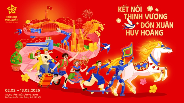 Hội chợ Mùa Xuân 2026: Hình thành không gian trưng bày với 8 phân khu đặc sắc- Ảnh 1.