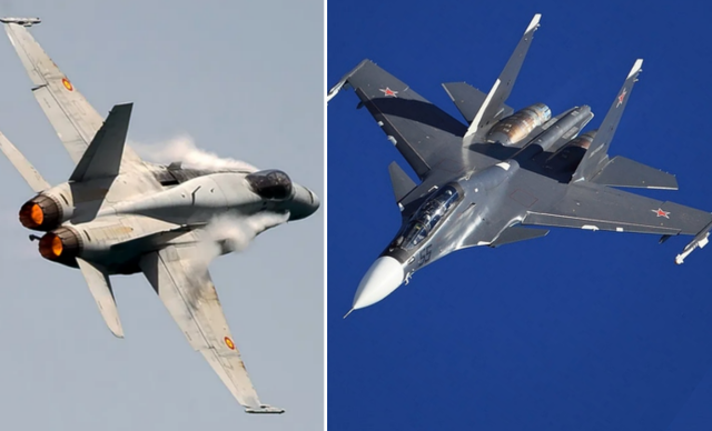 Tiêm kích Su-30SM Nga 'chạm trán' F-18 Tây Ban Nha trên biển Baltic- Ảnh 1.