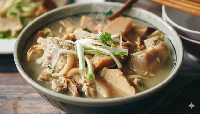 Tại sao mâm cỗ Tết miền Bắc không thể thiếu canh măng khô?- Ảnh 1.