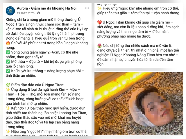 Quảng cáo giảm cân bằng ủ đá, ủ cát nóng: Bác sĩ cảnh báo nguy cơ gây hại sức khỏe- Ảnh 2.