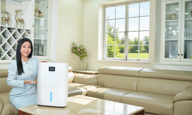 Diễn viên Đàm Hằng tin chọn máy hút ẩm kiêm lọc không khí Kosmen- Ảnh 1.