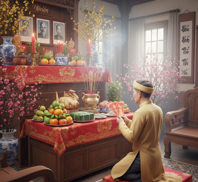 Văn khấn mùng 1 Tết Nguyên đán Bính Ngọ 2026 đầy đủ, chi tiết- Ảnh 1. Văn khấn mùng 1 Tết Nguyên đán Bính Ngọ 2026 đầy đủ, chi tiết- Ảnh 1.