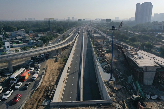 Thông xe hầm chui nút giao An Phú, giảm ùn tắc phía đông TPHCM- Ảnh 5.