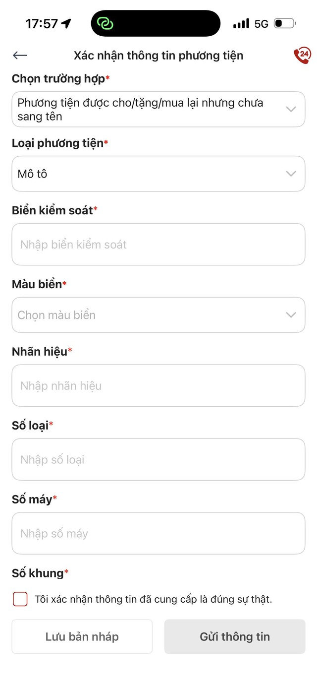Bản nâng cấp của VNeTraffic cho phép gửi yêu cầu xác nhận thông tin xe đã bán mà chưa sang tên- Ảnh 2.