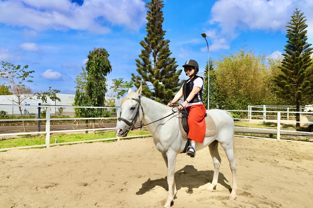 Du khách xếp hàng chờ cưỡi ngựa cầu may Tết Bính Ngọ- Ảnh 2.