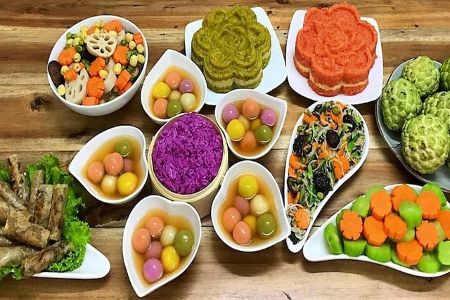 Gợi ý mâm cỗ chay rằm tháng Giêng dễ chế biến, đủ dinh dưỡng, tốt cho sức khỏe- Ảnh 1. Gợi ý mâm cỗ chay rằm tháng Giêng dễ chế biến, đủ dinh dưỡng, tốt cho sức khỏe- Ảnh 1.