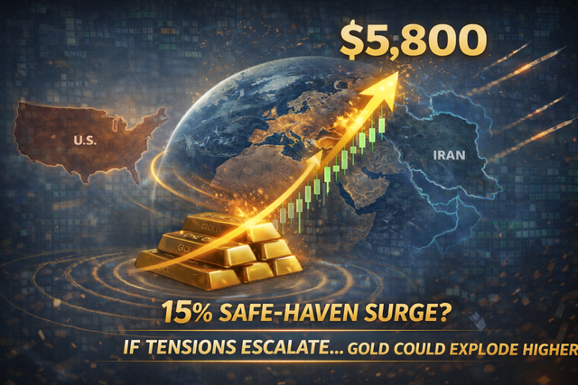 Giá vàng thế giới có thể nhảy vọt lên 5.800 USD nếu xung đột Mỹ - Iran nổ ra- Ảnh 1. Giá vàng thế giới có thể nhảy vọt lên 5.800 USD nếu xung đột Mỹ - Iran nổ ra- Ảnh 1.