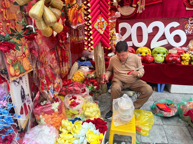 Hà Nội: Không khí Tết đã rộn ràng trên nhiều tuyến phố - Ảnh 8.