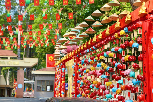 'Đường heo đất' rực rỡ sắc Xuân, điểm check-in độc đáo giữa lòng Thủ Dầu Một- Ảnh 3.