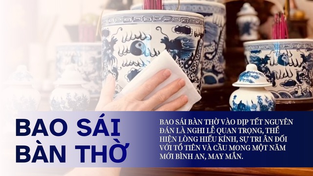 Trình tự bao sái bàn thờ năm 2026 đúng cách, không lo phạm 'đại kỵ'- Ảnh 1.