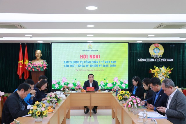 Hội nghị lần thứ nhất Ban Thường vụ Công đoàn Y tế Việt Nam khóa XV, nhiệm kỳ 2025–2030- Ảnh 1.