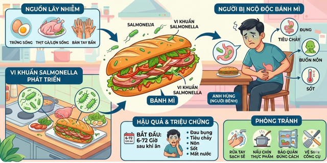 Vụ 108 người nghi ngộ độc bánh mì tại Vũng Tàu: Hơn 50% mẫu bệnh nhân dương tính Salmonella- Ảnh 2.