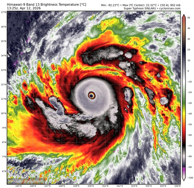 Sinlaku là một trong 3 cơn bão mạnh nhất kể từ năm 1977- Ảnh 1. Sinlaku là một trong 3 cơn bão mạnh nhất kể từ năm 1977- Ảnh 1.