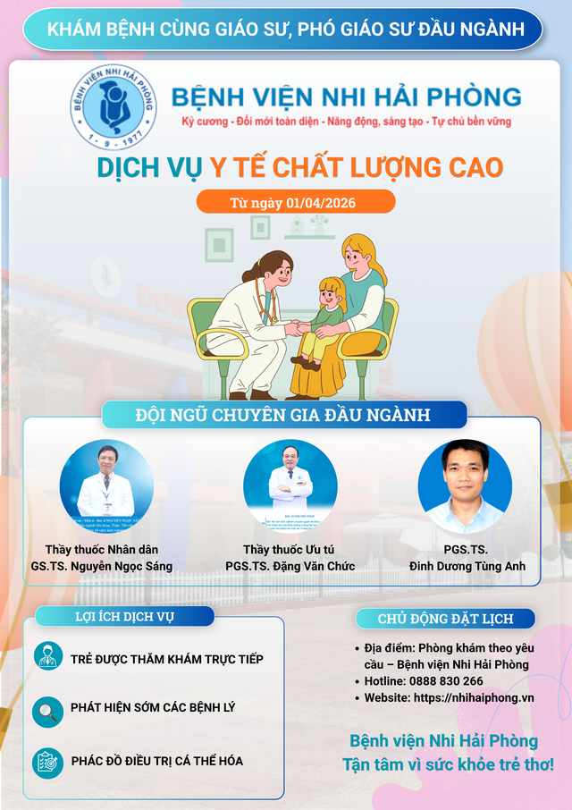 Khám bệnh cùng giáo sư, phó giáo sư đầu ngành tại Bệnh viện Nhi Hải Phòng: Cơ hội tiếp cận dịch vụ y tế chất lượng cao ngay tại địa phương- Ảnh 1.