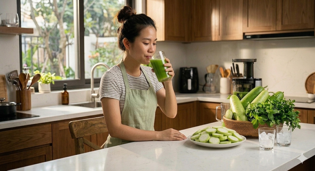 3 sai lầm nguy hiểm khi uống nước ép bí đao sống để giảm cân- Ảnh 1.