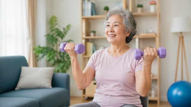 Người cao tuổi tập tạ nhẹ tốt hơn đi bộ để ngăn ngừa mất cơ- Ảnh 1.