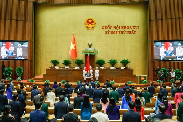 Đồng chí Trần Thanh Mẫn tuyên thệ và phát biểu nhậm chức Chủ tịch Quốc hội khóa XVI- Ảnh 2.