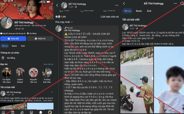 Sự thật phía sau tin 'bé bị bắt cóc' ở Đà Nẵng - Ảnh 1.