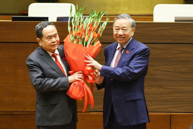 Đồng chí Trần Thanh Mẫn tuyên thệ và phát biểu nhậm chức Chủ tịch Quốc hội khóa XVI- Ảnh 1.