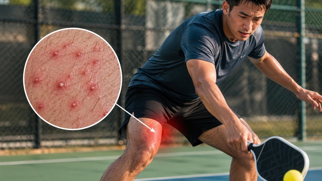 Chơi Pickleball, bóng đá mùa nóng: Nam giới dễ bị nhiễm trùng da- Ảnh 1.