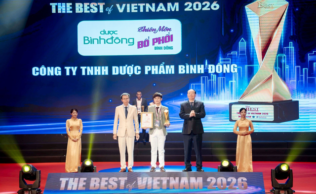 Dược Bình Đông công nhận tại The Best of Vietnam 2026- Ảnh 1. Dược Bình Đông công nhận tại The Best of Vietnam 2026- Ảnh 1.